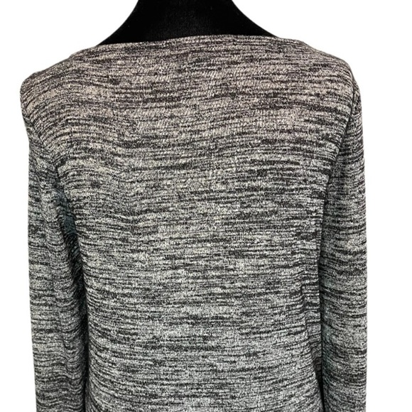 White House Black Market Asymmetrical Heather Long Sleeve Blouse Sheer H… - Picture 6 of 10